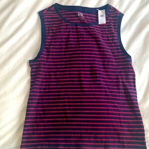 Gap tank top size L never blue and red stripe.